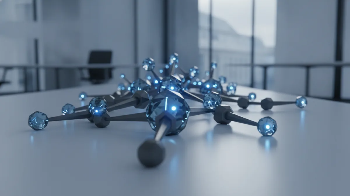Next generation financial crime controls Modern data sensors and connected nodes representing future compliance tools