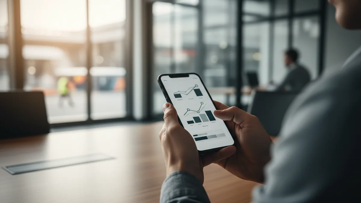 Person checking a simple money overview across accounts