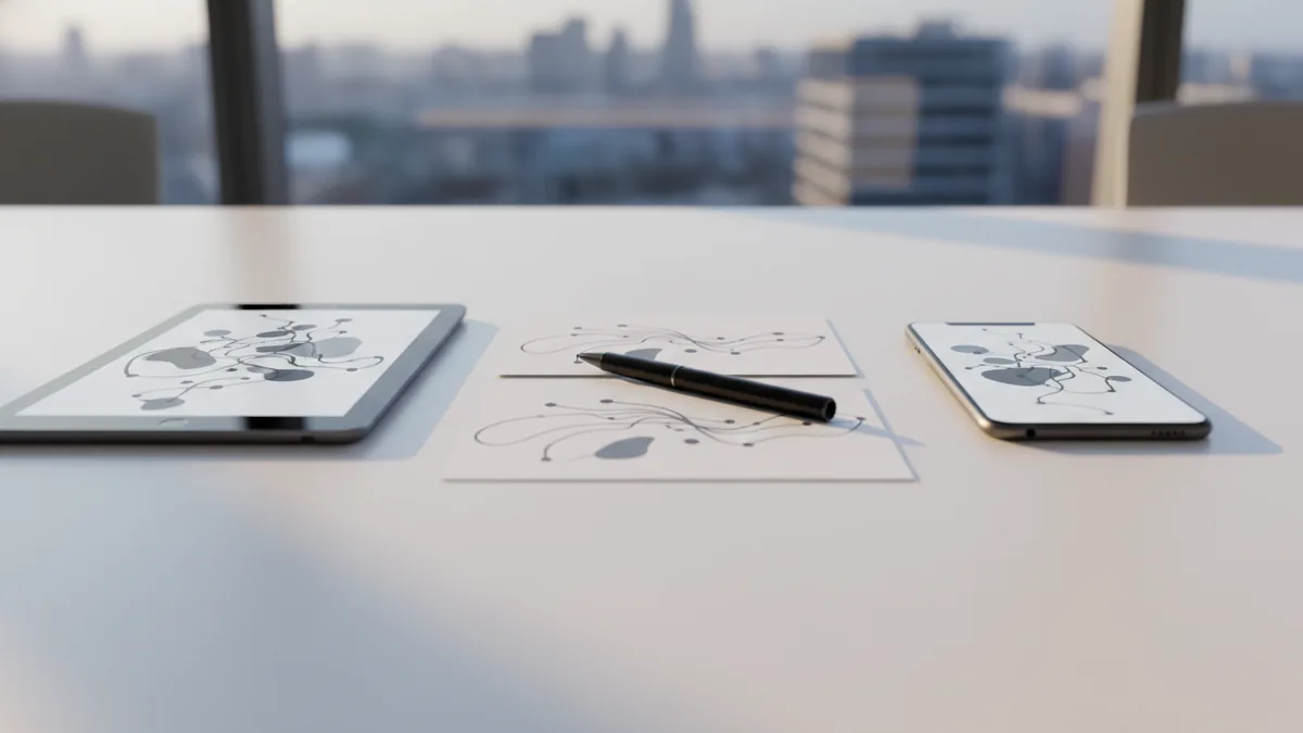 Minimal desk scene representing unified budgeting and spending views