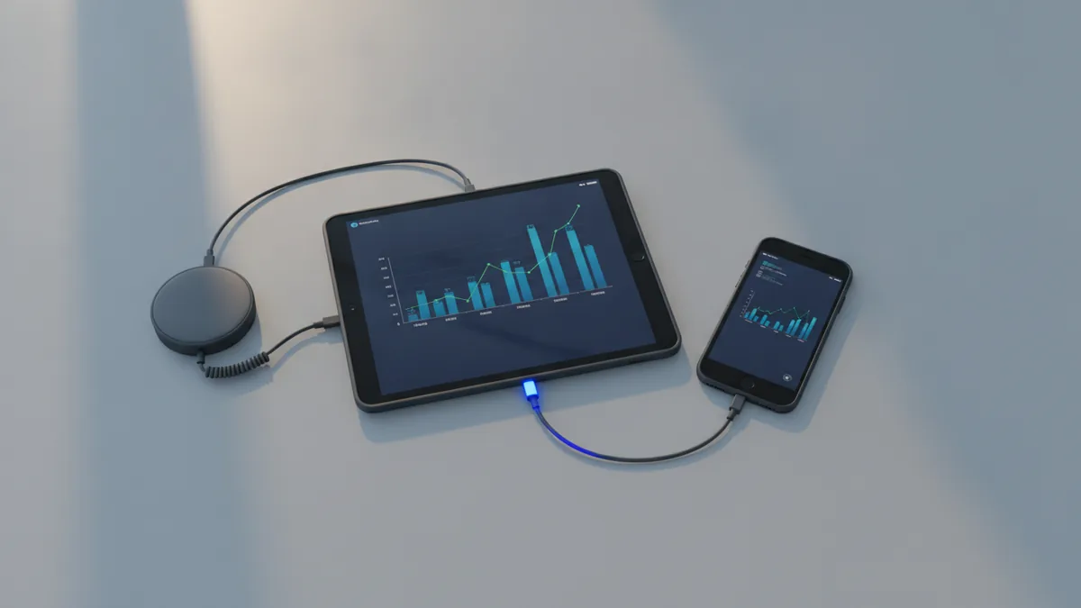 Connected devices representing API integration and consent-based data sharing
