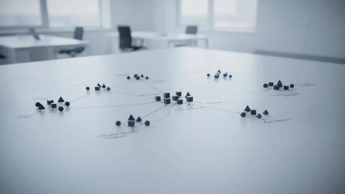 Network map of payment institutions and AISP roles under PSD2