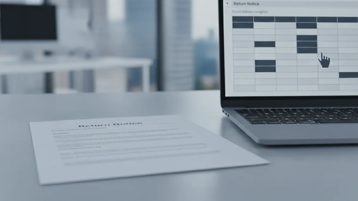 Reviewing an ACH return notice and reason codes to choose the right fix.