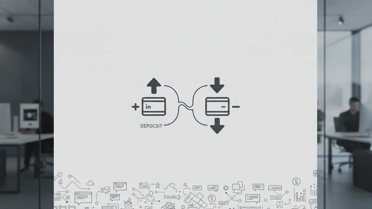 Two-part concept image representing direct deposit and direct payment types