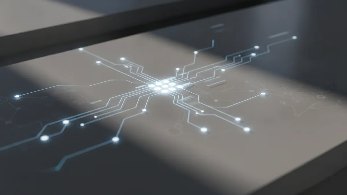 How ACH payment routing works Abstract network of light nodes representing ACH payment routing and messaging.