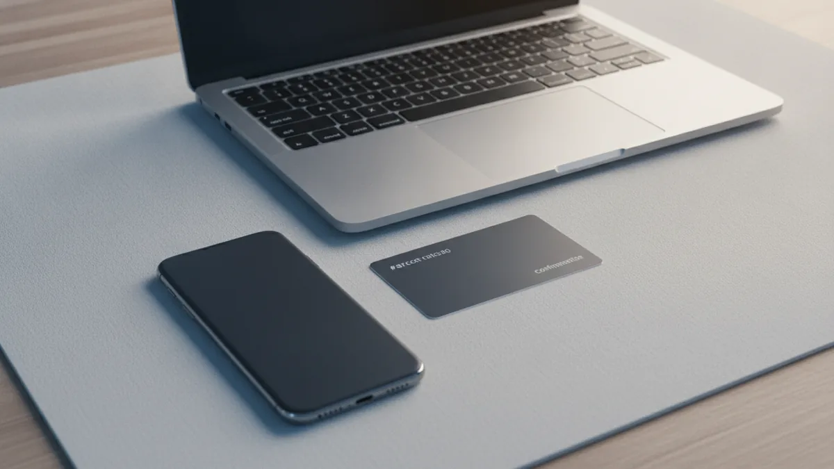 ACH payment definition Phone and laptop setup representing an ACH payment transfer being initiated.