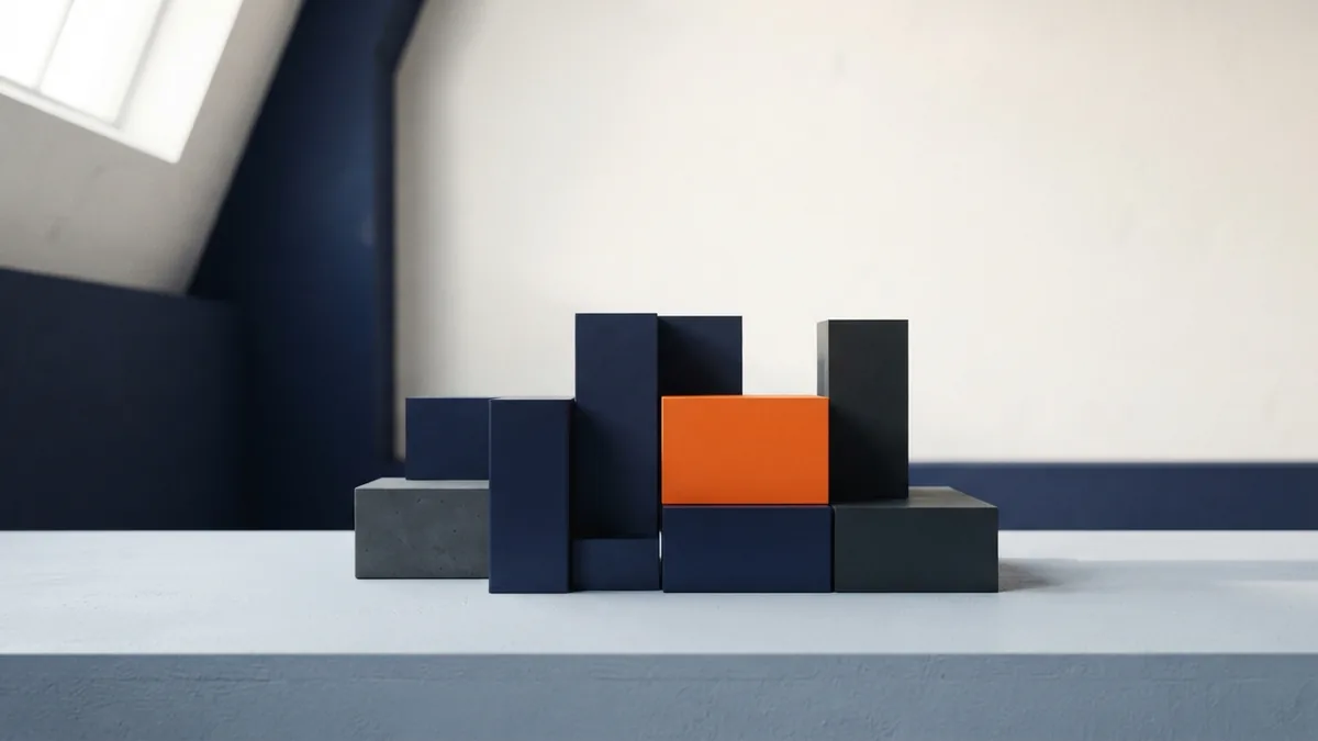 Balanced architectural blocks representing payment business size standards