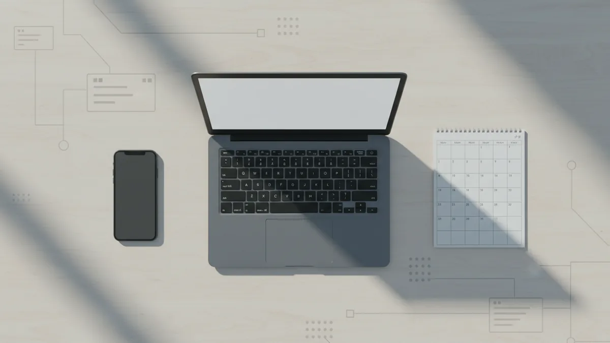 Overhead setup workspace showing scheduling and tracking for ACH payments.