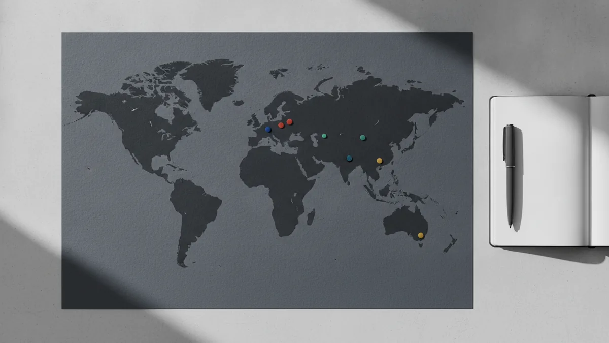 Which countries lead Regions on a map illustrating where open banking rules are active.