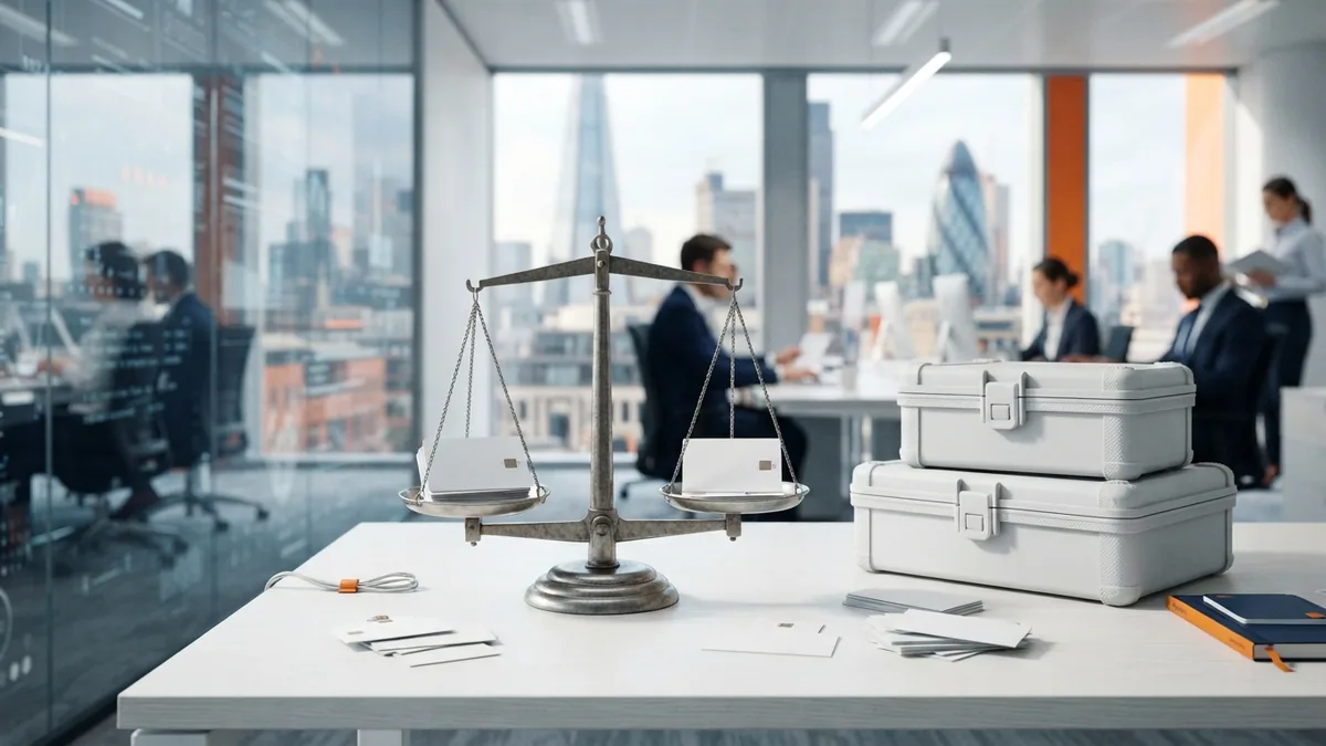 Balanced banking records and secure storage showing the cost of KYC compliance